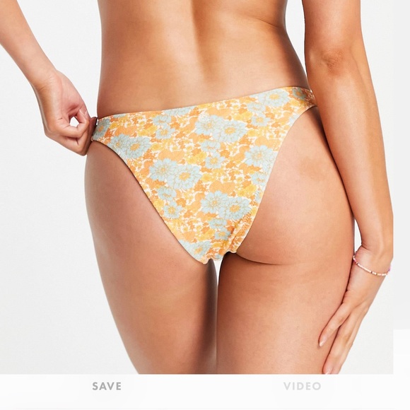ASOS Rhythm bikini set in apricot floral - Picture 6 of 13